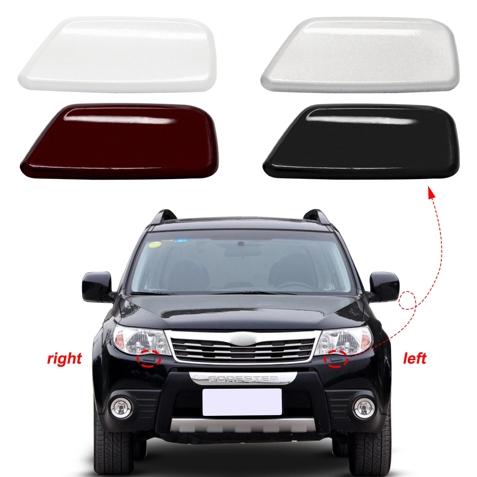 Front Bumper Headlight Washer Cover Headlamp Jet Spray Nozzle Cap For Subaru Forester accessorie 2009-2012 86636SC030 86636SC020