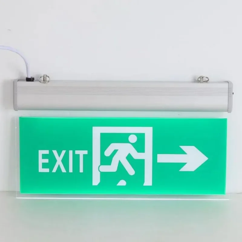 Acrylic Emergency Evacuation Indicator Light Stairwell Corridor Hanging Emergency Light Ac85-265v Led Safety Exit Sign
