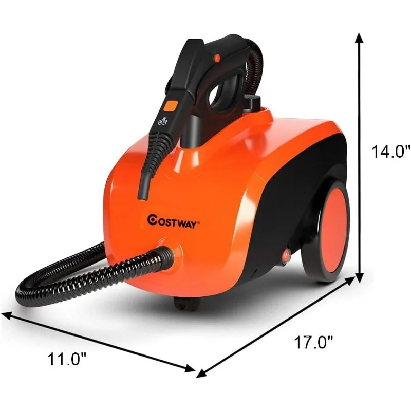 COSTWAY Multipurpose Steam Cleaner with 19 Accessories, Heavy Duty Household Steamer Chemical-Free Cleaning
