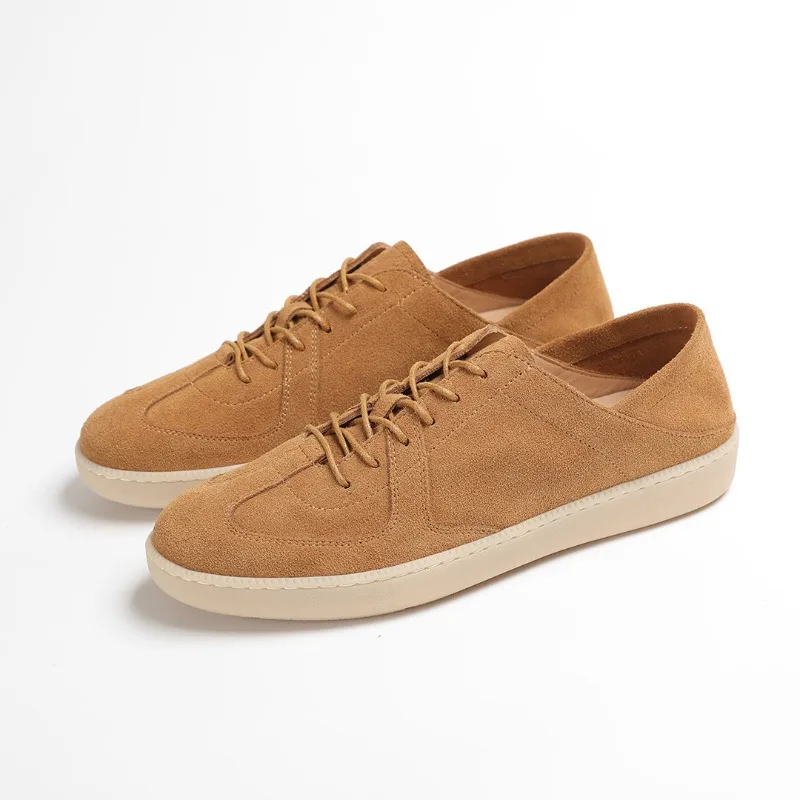 Retro Light Board Shoes German Training Single Layer Breathable Anti-velvet Cowhide Youth Fashion Trend Men's Leather Sneakers