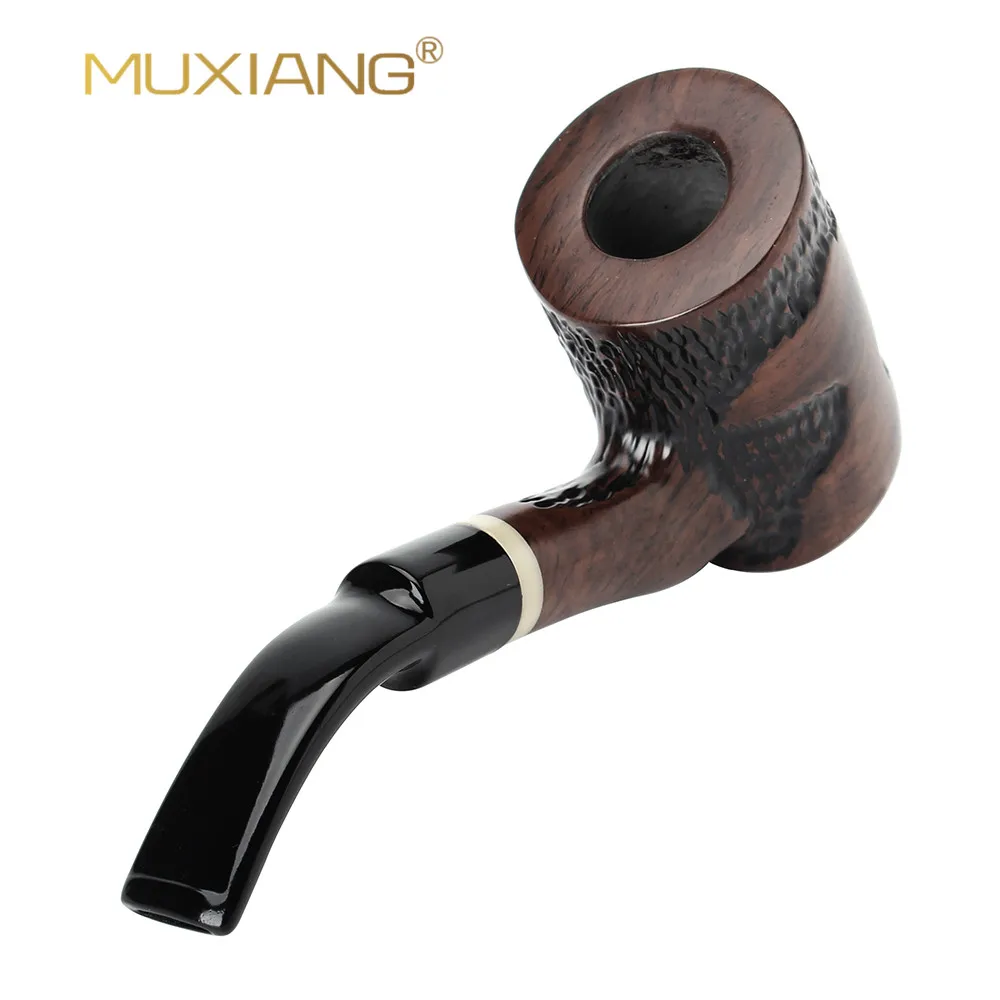 JIBILL classic cherrywood pipe tobacco pipe sandalwood solid wood pipe 9mm pipe channel Acrylic curved handle hammer pipe gift