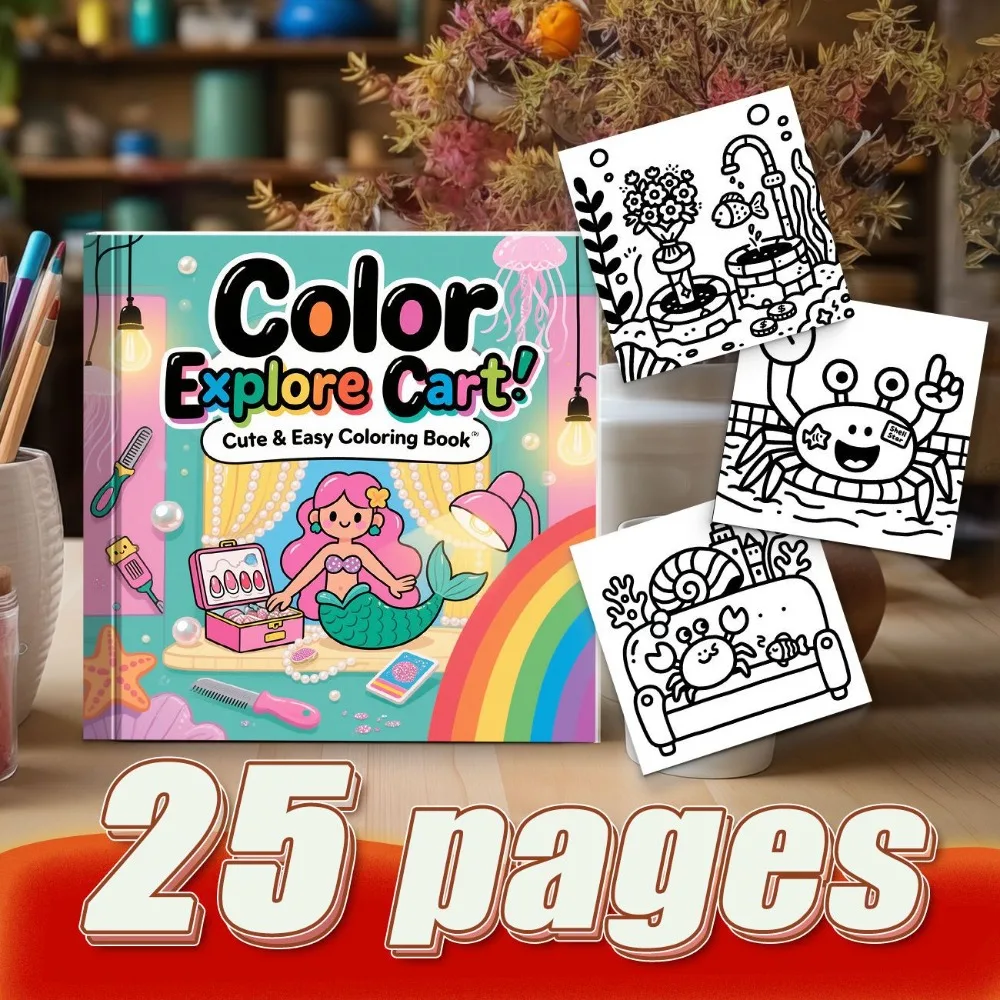 Adult Cartoon Stress Relief Coloring Book Relieve Pressure Hand Account Decoration Artistic Cartoon Patterns Smooth Paper