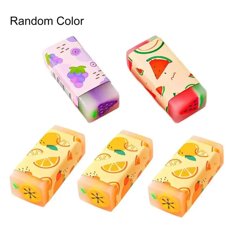 

1/3pcs Beautiful PVC Random Style Lightweight Adorable Watermelons Oranges Fruits Children Erasers Children Erasers Easy Erasing