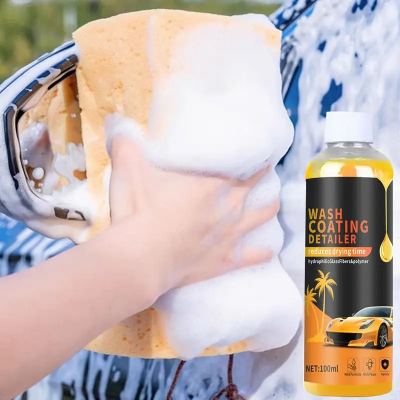 Detailing Coating Spray Wax 100ml Car Wash Coating Detailer Cleaning Car Shampoo Snow Foam Automotive Shampoo Car Wash Supplies