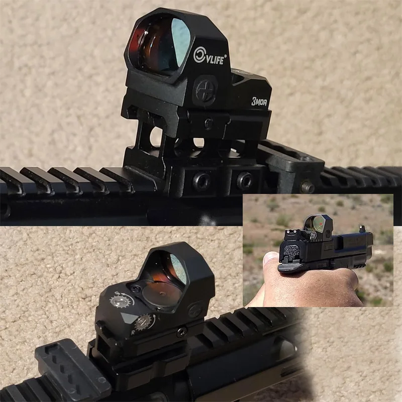 

CVLIFE Motion Awake Red Dot Sight For Pistol 28mm Large Lens 3MOA Shockproof Open Reflex Optic RMR Cut/MOS/21mm Picatinny Base
