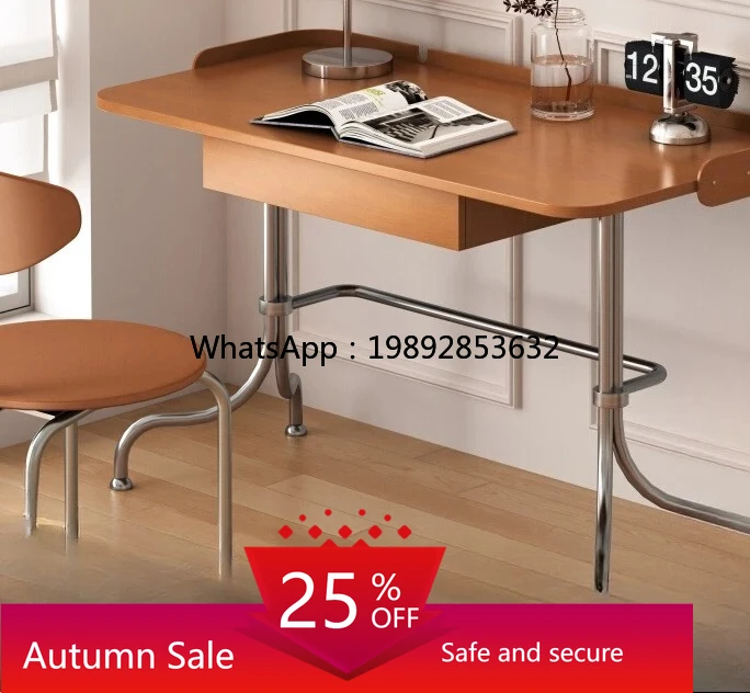 ZZ medieval style metal computer table light luxury writing desk table bedroom dresser household