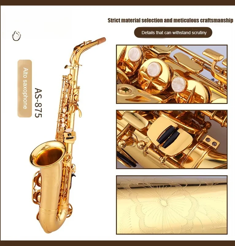 Starway OEM ODM Professional Performance Level Lacquer Gold Hand-Carved E-Flat Alto Saxophone With Accessories Wind Instruments