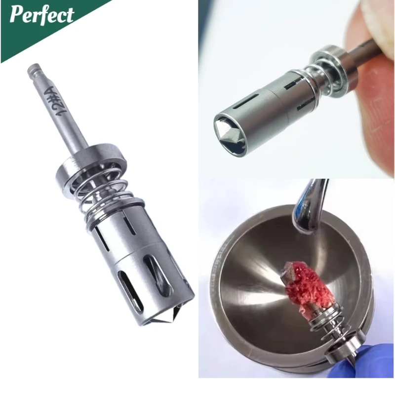 

Стоматологический имплантат, пружинная дрель для сбора костей, самошлифовальная дрель для извлечения костей, хирургическая дрель для сбора порошков костей