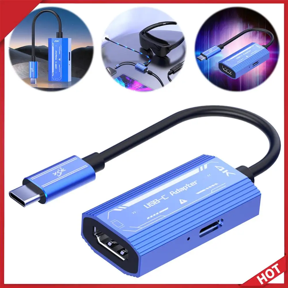 

USB-C To HDMI-compatible Adapter (4K@60Hz) for XREAL/Rokid Air AR Glasses for iPhone 15 Huawei Mate 60/ Pura70 Samsung
