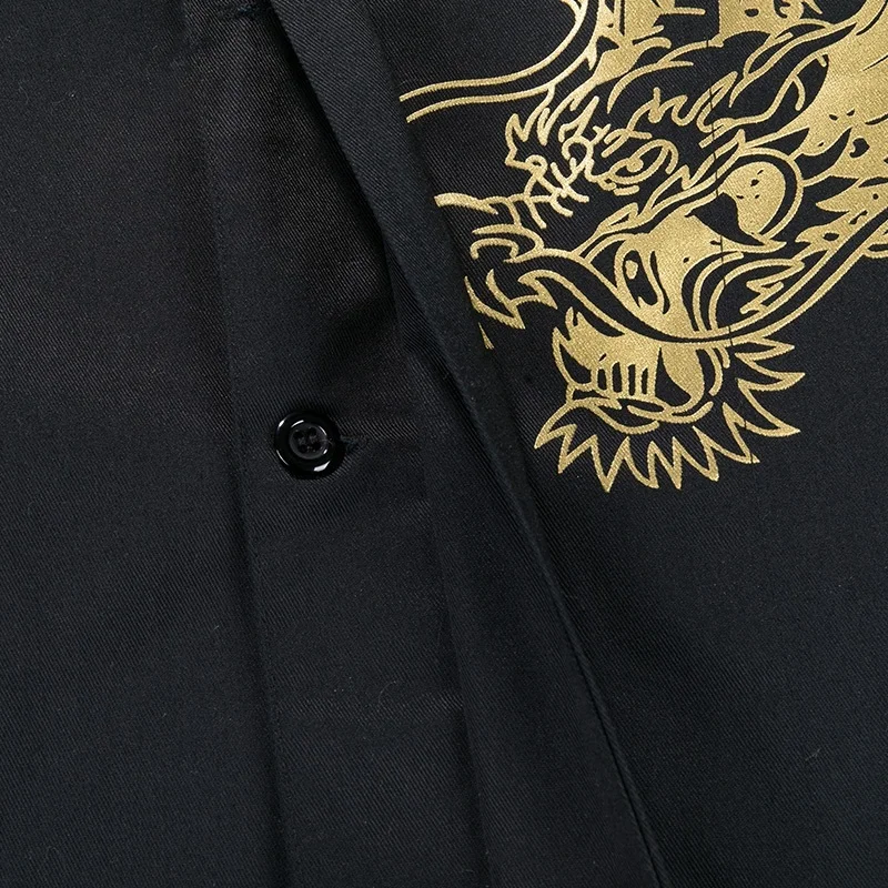 Veste de chef cuisinier à manches courtes, manteau à motif de dragon, vêtements de cuisine, uniforme de restaurant, vêtements de boulanger