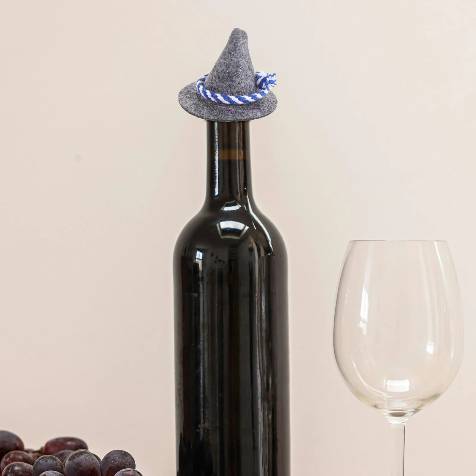 

20pcs Hats Felt Halloween Bottle Hats Wine Bottle Decor Pet Cosplay Accessories Craft Decorations Wizard Hat Diy