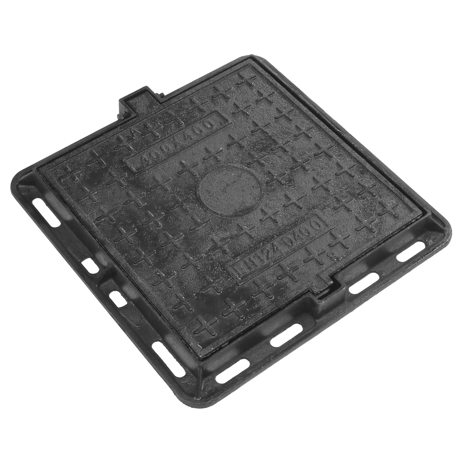 

Чугунная крышка люка и рама с врезным основанием для канализационных колодцев, нескользящая конструкция для канализации, двора, бетонного подвала, патио