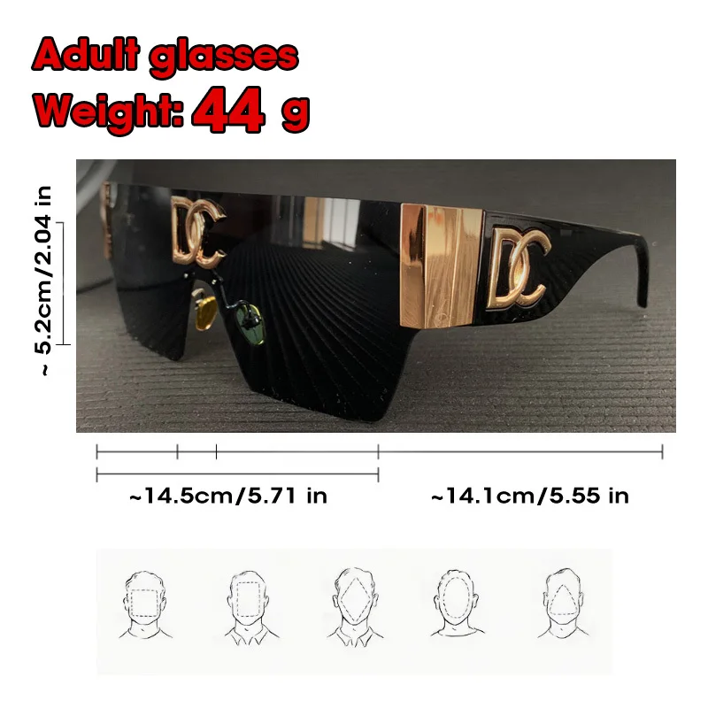 Vintage Rimless Square Sunglasses Women For Men Luxury Brand Designer Fashion Flat Top Goggle Punk Oversized Trend Sun Glasses