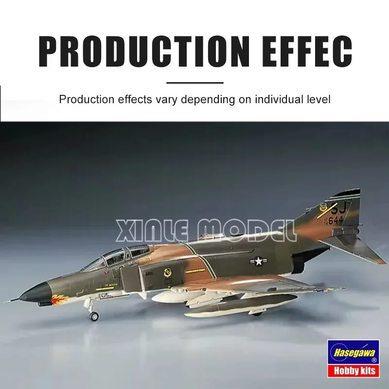 Hasegawa 00332 F-4E Phantom II [Amerykański myśliwiec-bomber] 1/72 Militarny model do samodzielnego montażu, zabawka DIY, prezent kolekcjonerski
