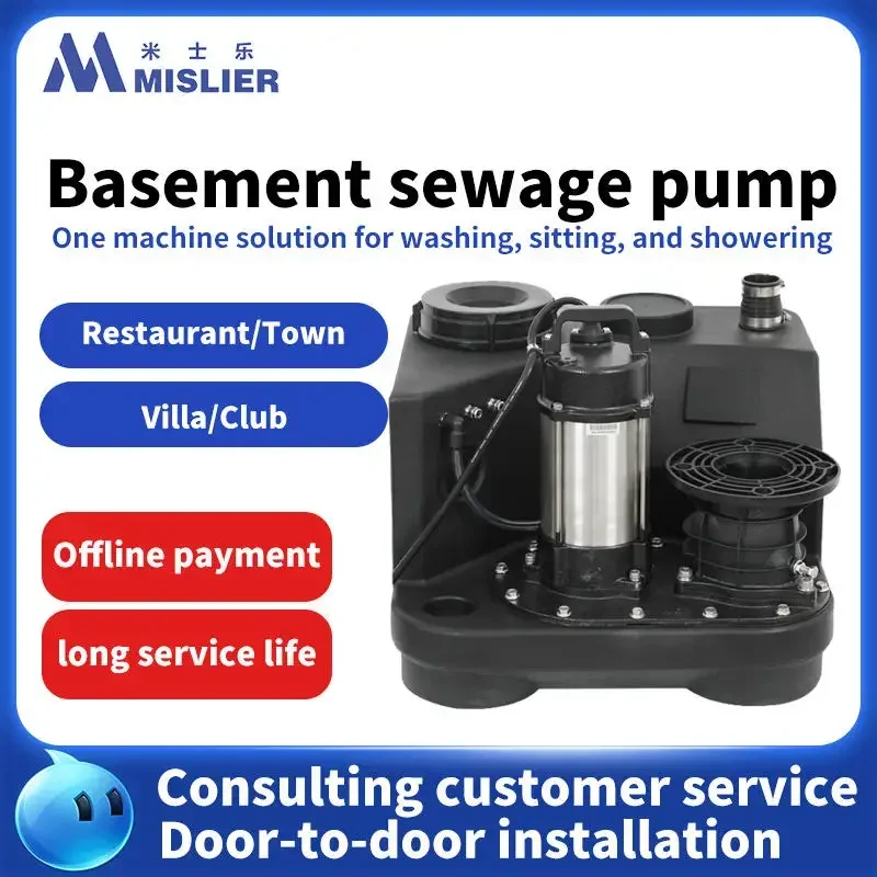 2025MISLIER Basement Sewage Elevator Bathroom Kitchen Automatic Sewage Toilet Pump Sewage Elevator Pump