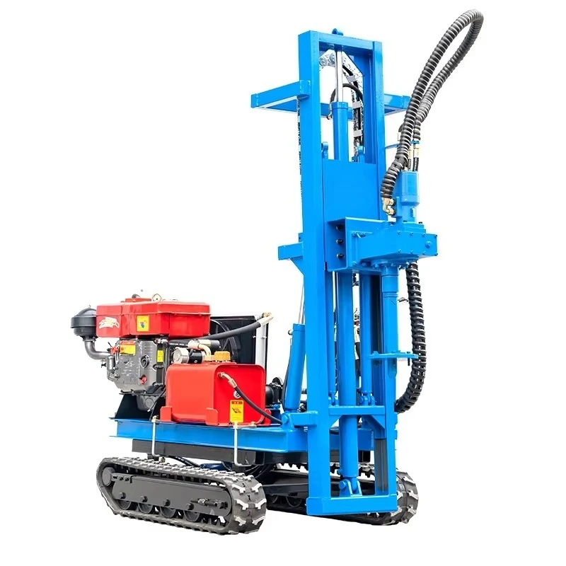 Home Yard Crawler Water Well Drilling Machine Compact Borehole Digging Rig Civil Environment Premium Factory Direct Sale