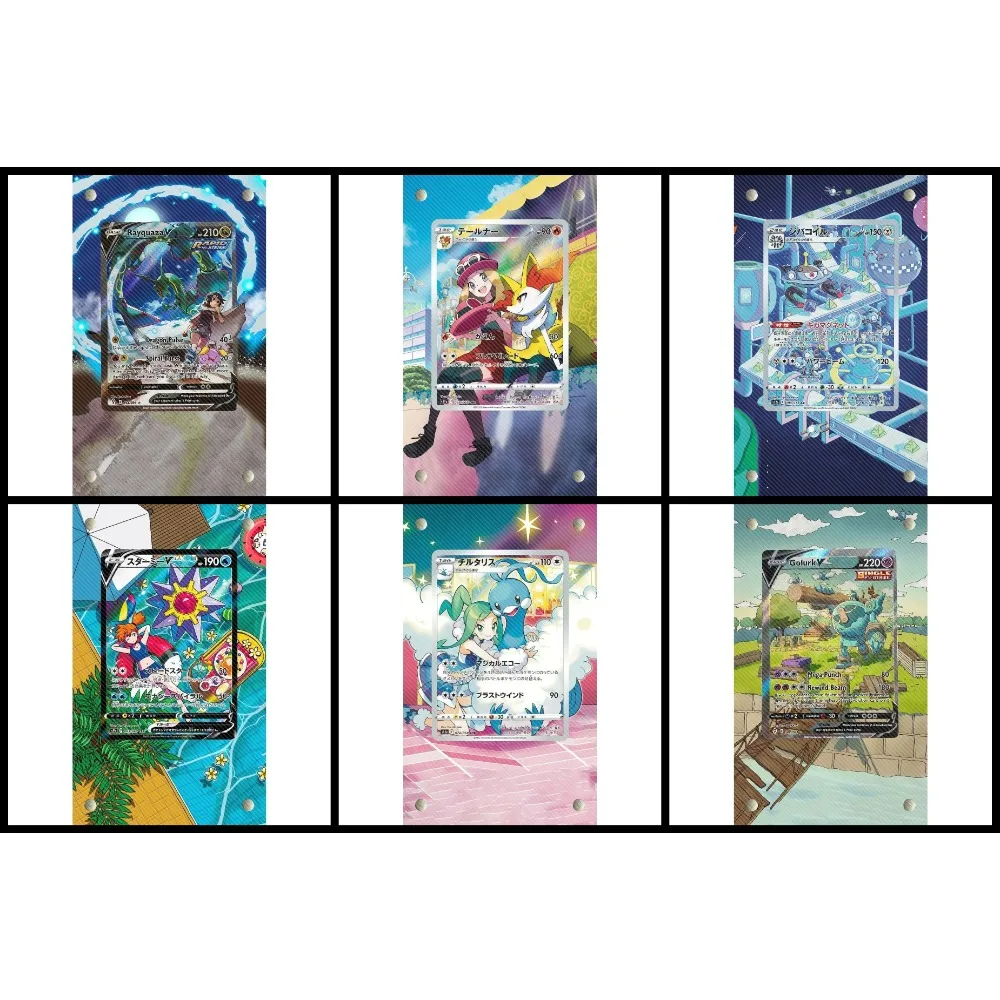 

Pokemon PTCG Collection Acrylic Painting Extended Card Brick Starmie Rayquaza Altaria Braixen Magnezone Suicune Anime Peripheral