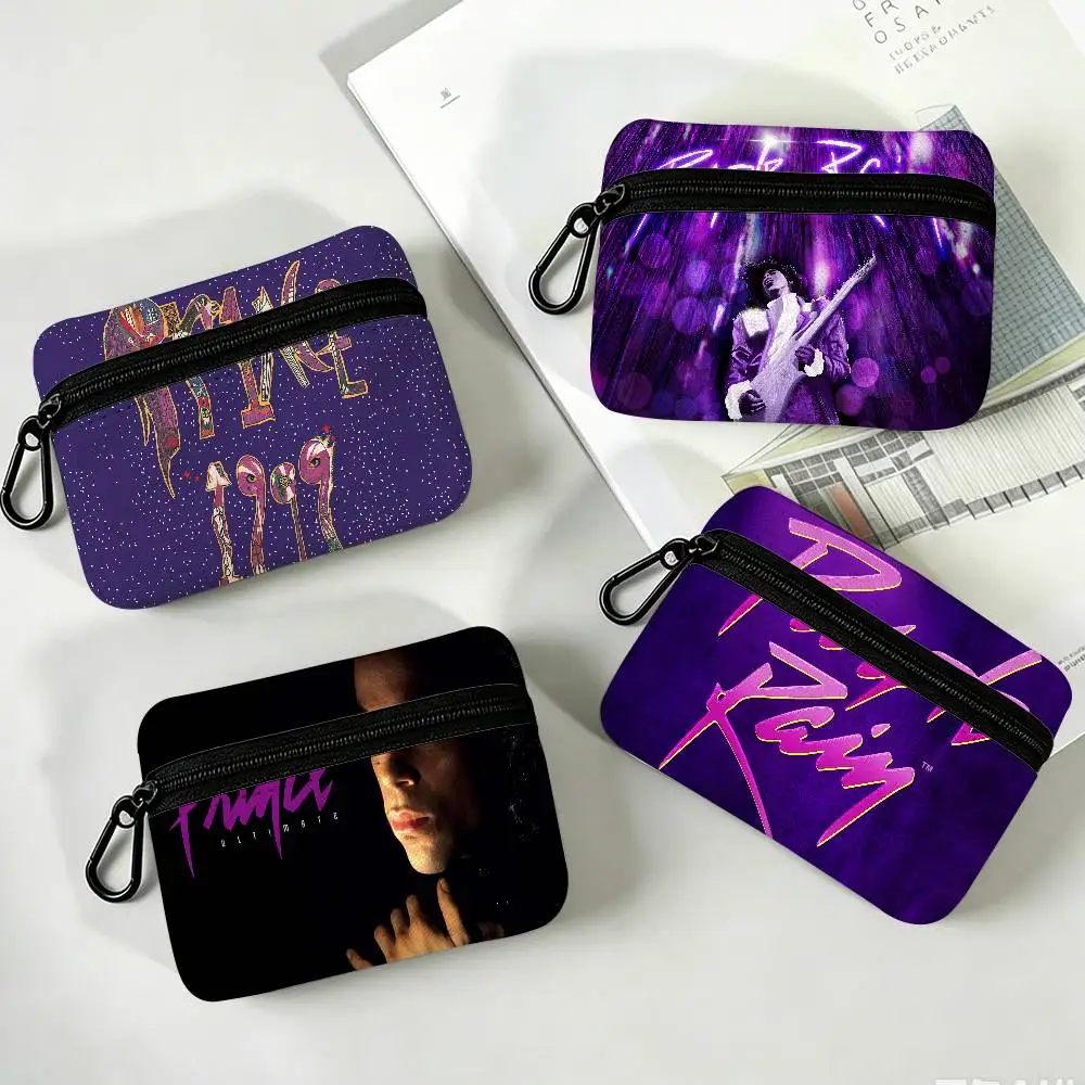 Singer P-Prince P-Purple R-Rain Waterproof Oxford Cloth Zipper Wallet Portable Hanging Small Coin Purse For Travel
