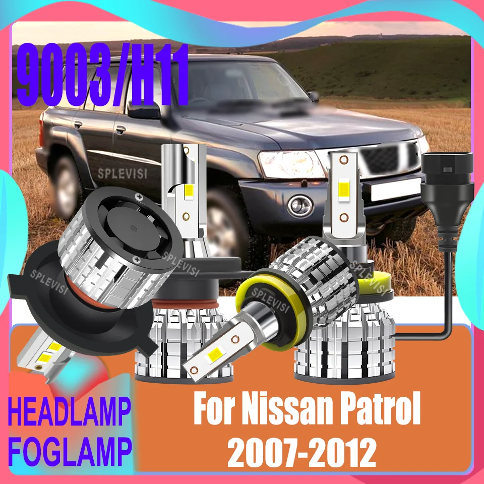 

Anti-Fog & Dustproof Design LED H4 H11 Headlight Foglight Aviation aluminium For Nissan Patrol 2007 2008 2009 2010 2011 2012