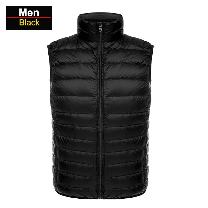 Men's Hiking Down Vest Waterproof Ultra Light Thermal Coat Men Hutting Camping Skiing Duck Down Vest Outdoor