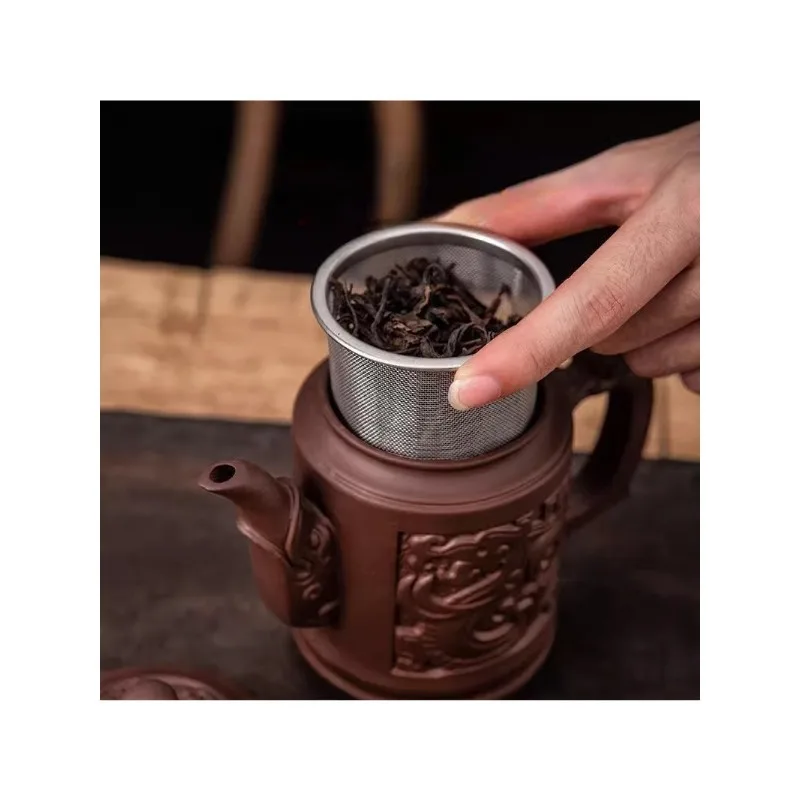 Yixing Raw Ore Household Teapot Handmade Large Capacity Tea Making Device Ceramic Purple Sand Kung Fu Tea Set Mainland China