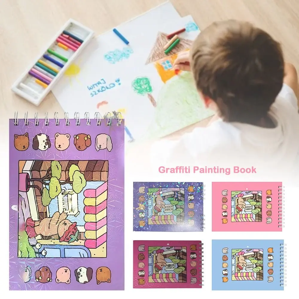 Cartoon Coloring Book Comfy Days Stress Relief Comfy Days Educational Painting Gift Montessori Drawing Toy For Adults and Teens