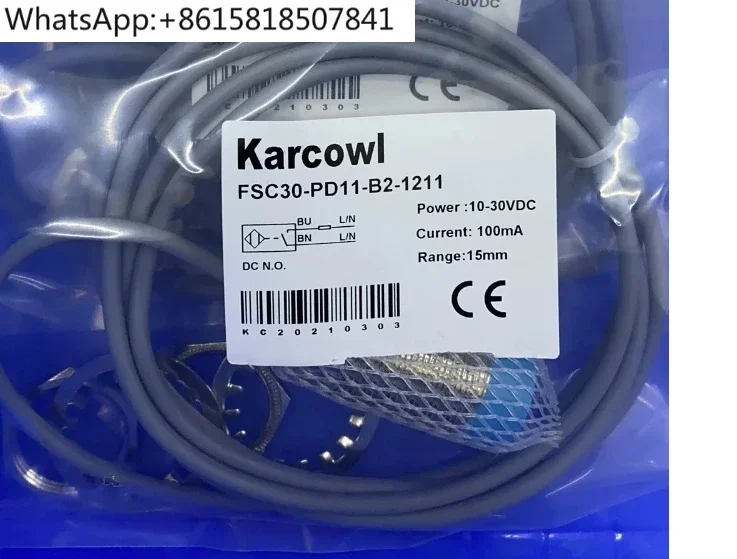 4pcs  Karcowl DC two-wire proximity switch FSC30-PD11-B2-1211 non-flush 15mm normally open