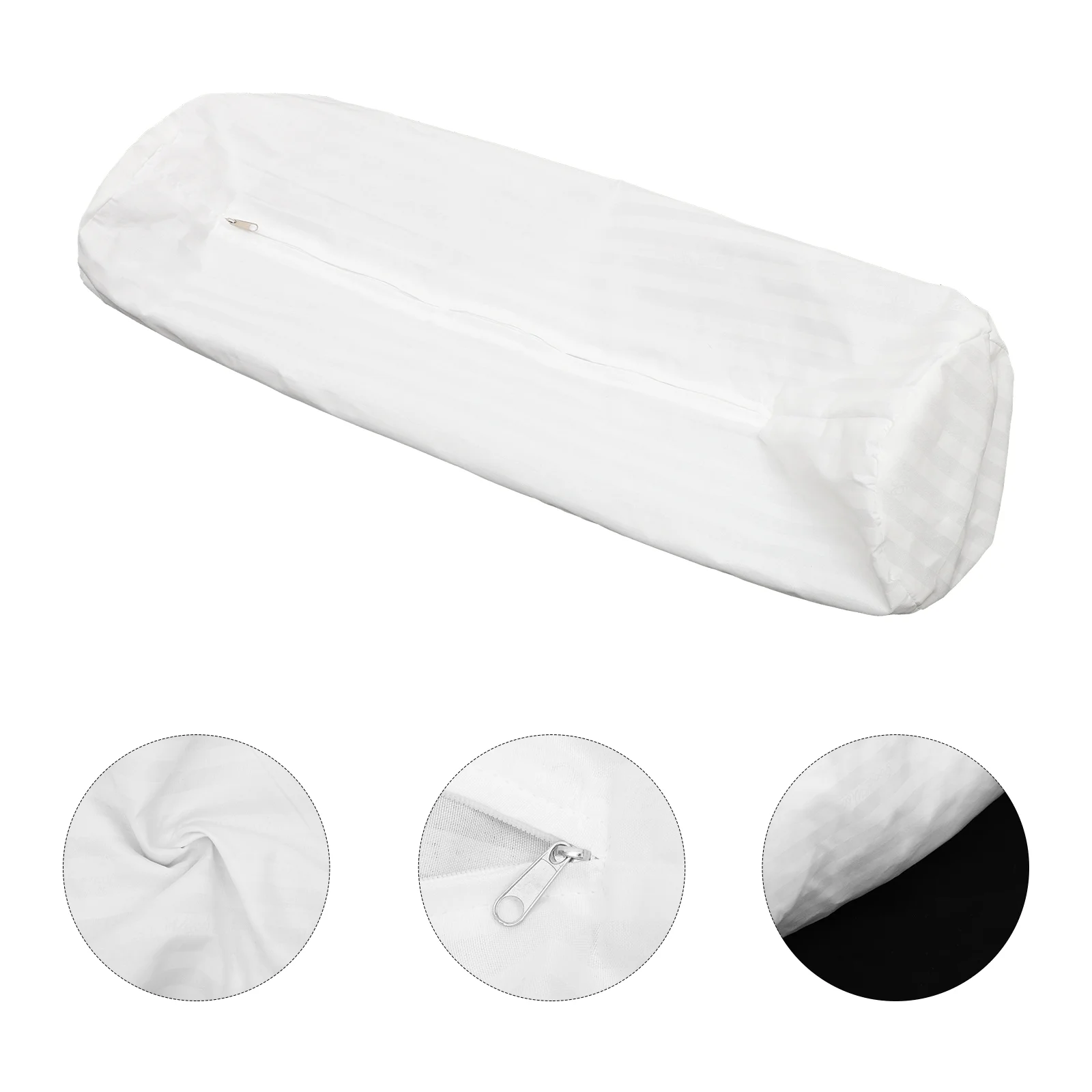 

Cylinder Pillow Case 18X60cm Reusable Round Neck Pillow Cover for Office Cylindrical Cloth Pillows Protective Sleeve High End