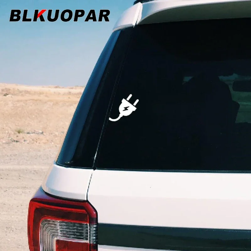 BLKUOPAR Electric Plug Lightning Sign Car Stickers RV Vinyl Personality Creative Decal Waterproof Sunscreen Graphics Car Goods