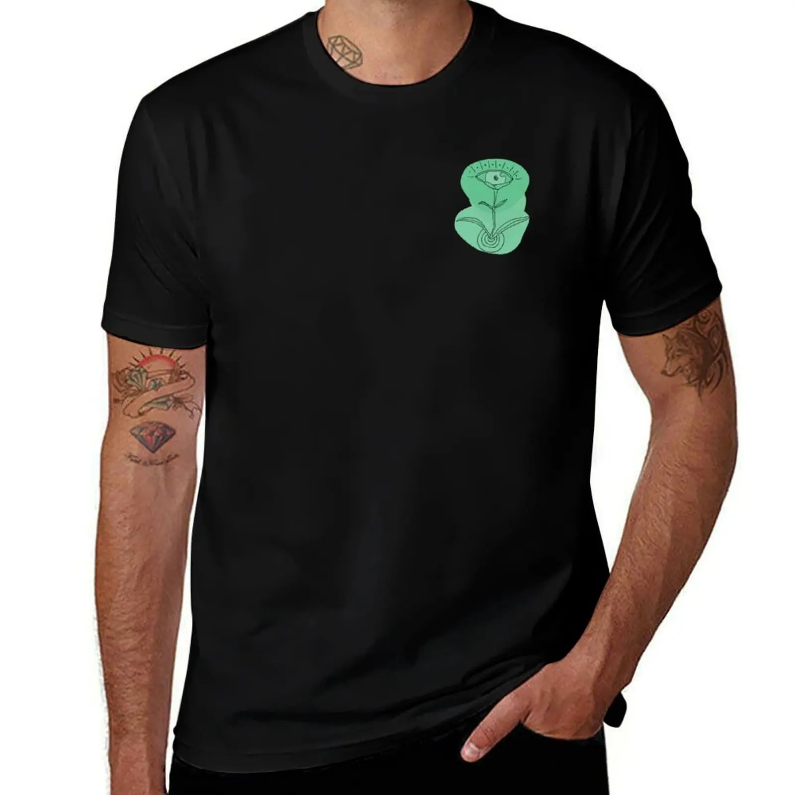 The Eye of the Storm in Teal T-Shirt Stylish Graphic Short Sleeve Top T-Shirt