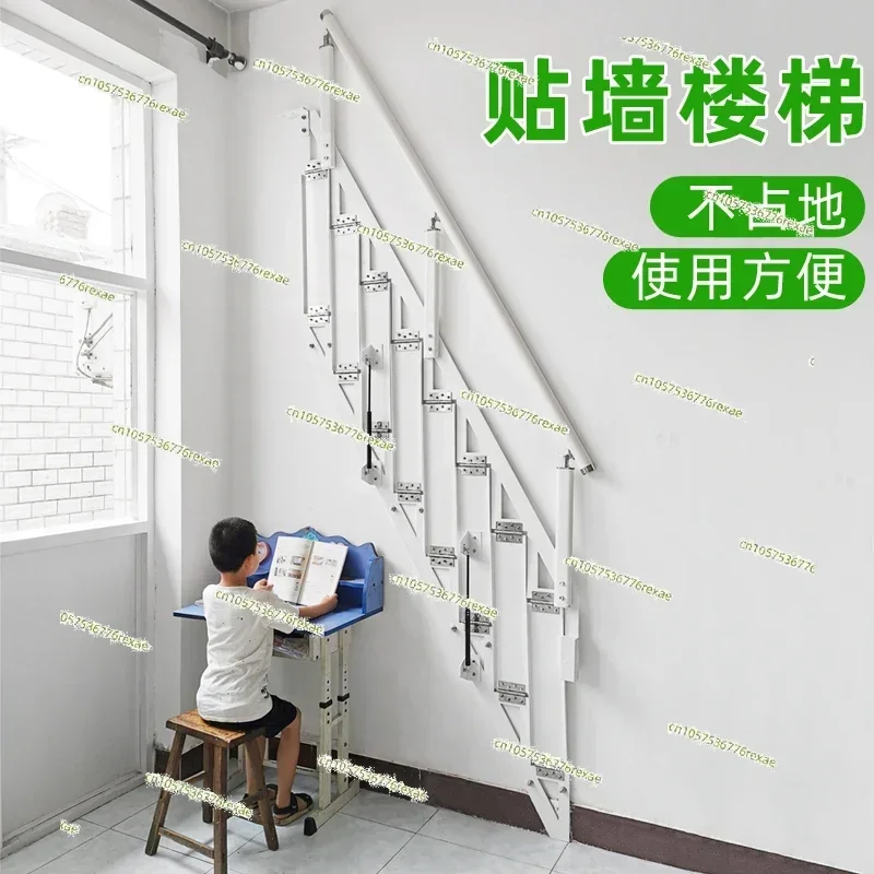 Customize indoor and outdoor pull-type stairs, push-pull and fold them against the wall, and attach