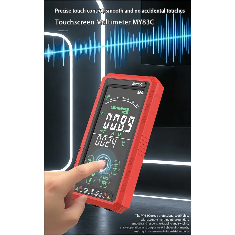 For Low Light Environments Smart Digital Multimeter Rechargeable Voltage Tester Multimeter Live Wire Identification