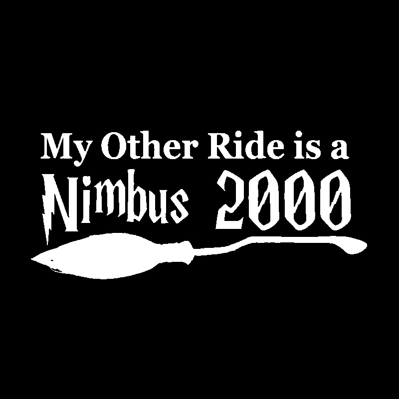 Fashion PVC Sticker Waterproof Solar Creativity Sticker Quot My Other Ride Is A Nimbus 2000 Quot