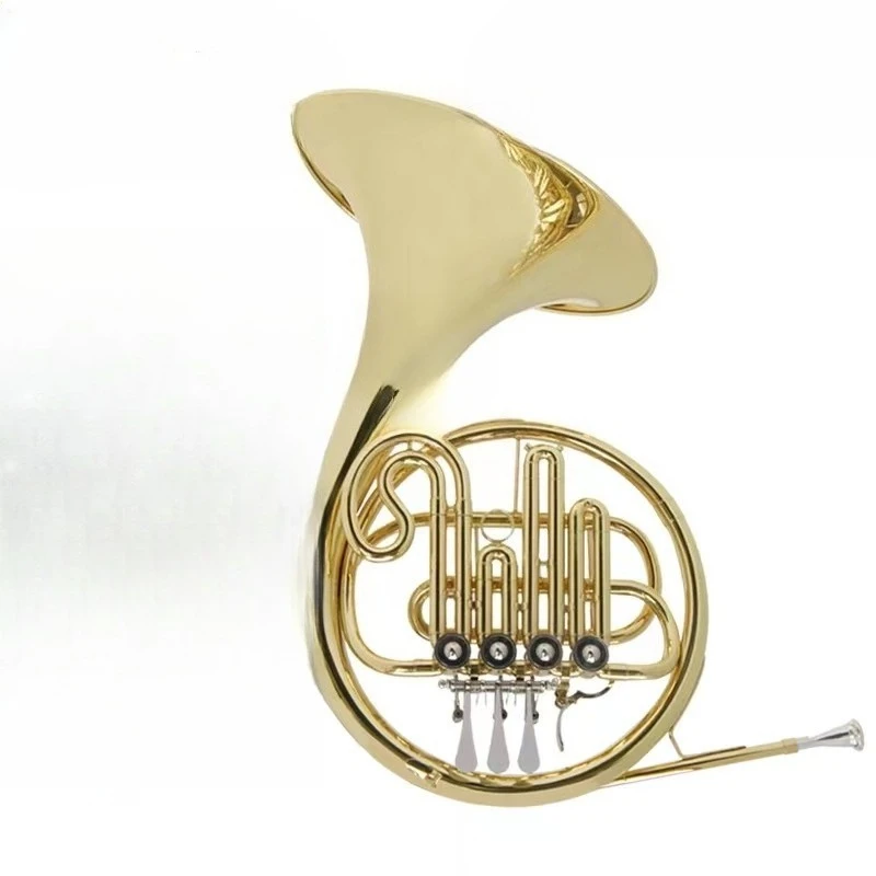 

Horn Instrument B-flat Four-key Single-row Western Wind Band Large Horn