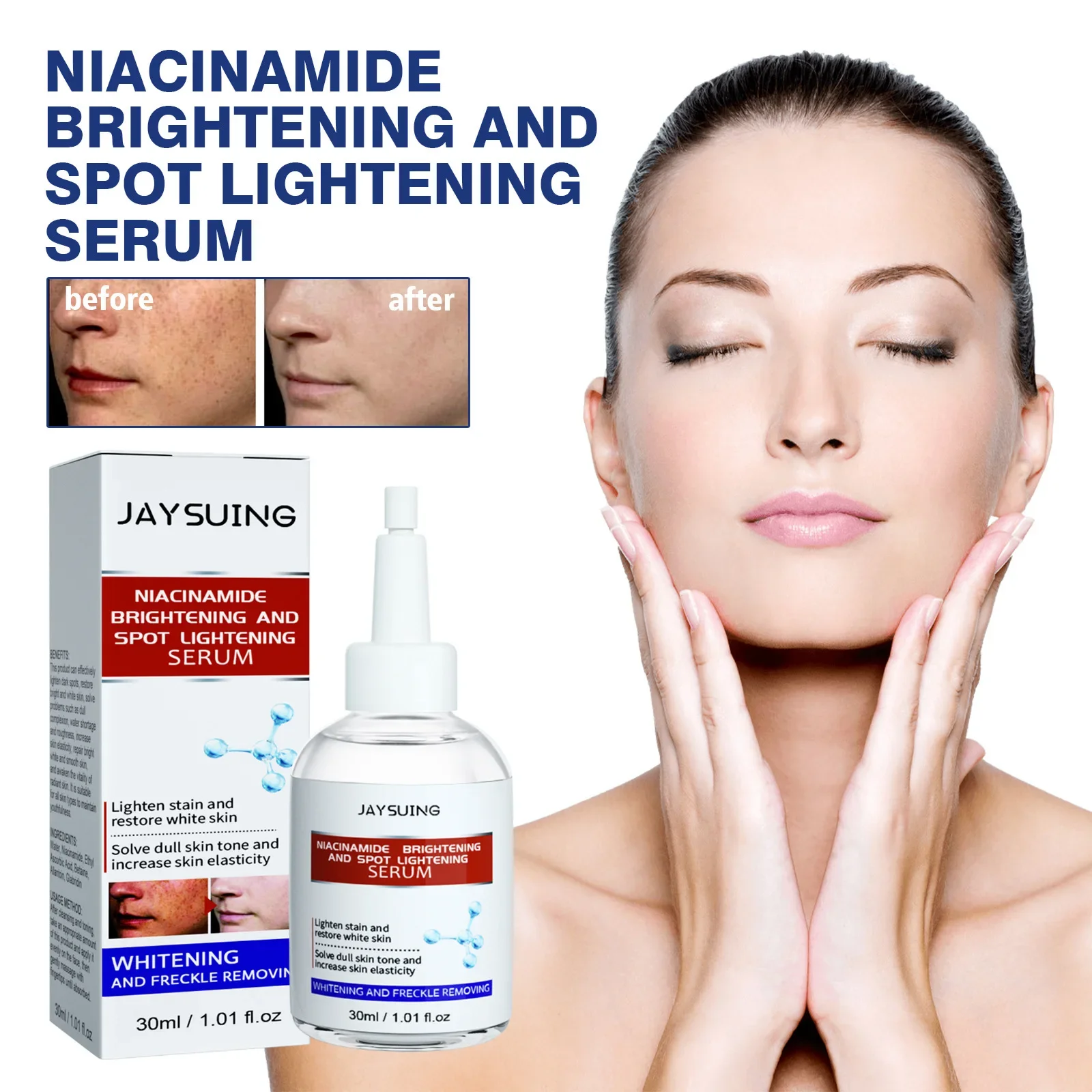 

Nicotinamide Brightening and Spot Fading Essence Moisturizes Brightens Skin Removes Black Spots Essence Restore Elastic Firming