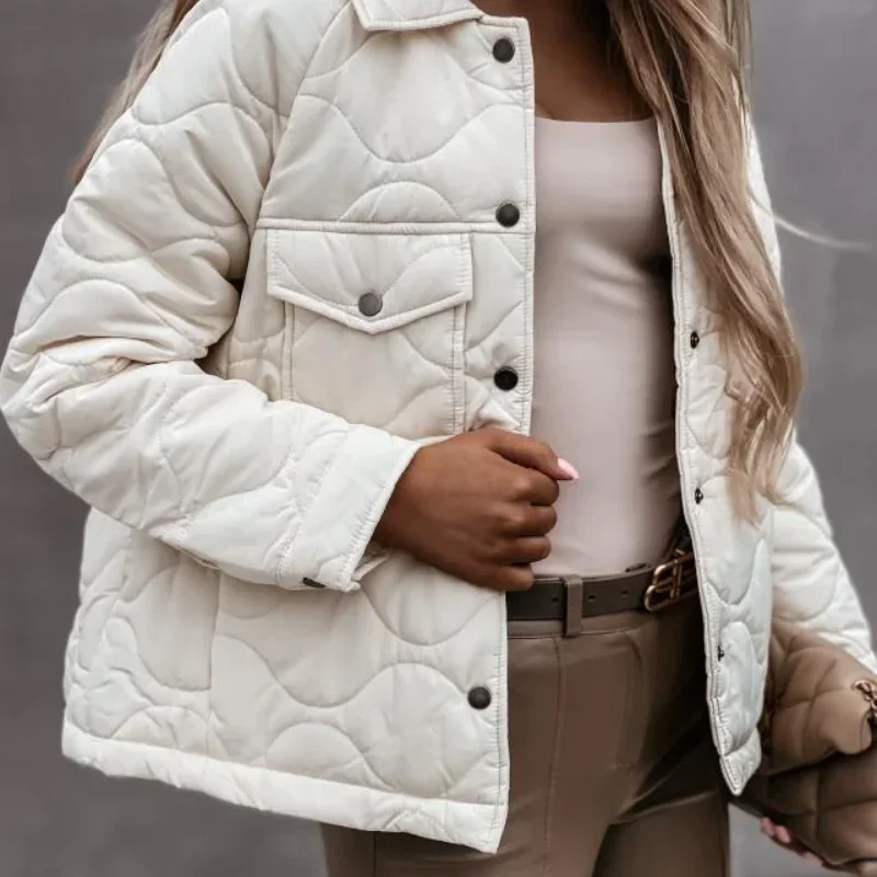 New Autumn Winter Women Oversize Vintage Plaid Blue Denim Parka Coat Casual Loose Long Cotton Jacket Outerwear Female 2024