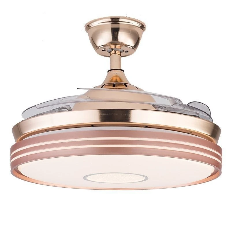 

Modern simple household Nordic ceiling fan light invisible integrated mute