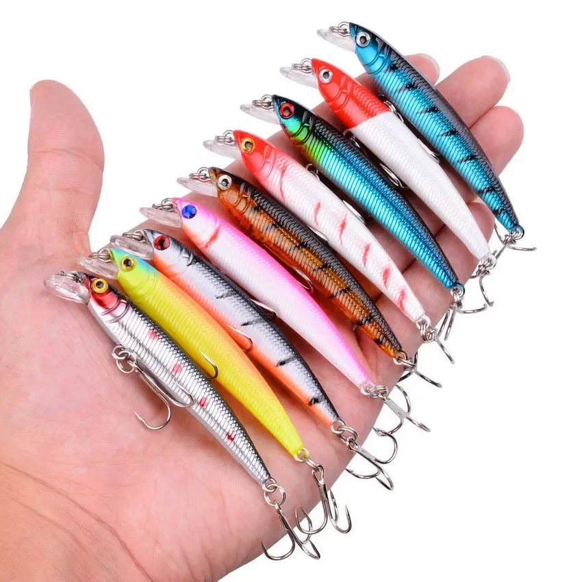 8pcs Fishing Lure Set Fishing Hard Bait Mini Minnow Floating Swing Crankbait Crazy Wobblers Artificial Bionic Crank Lures