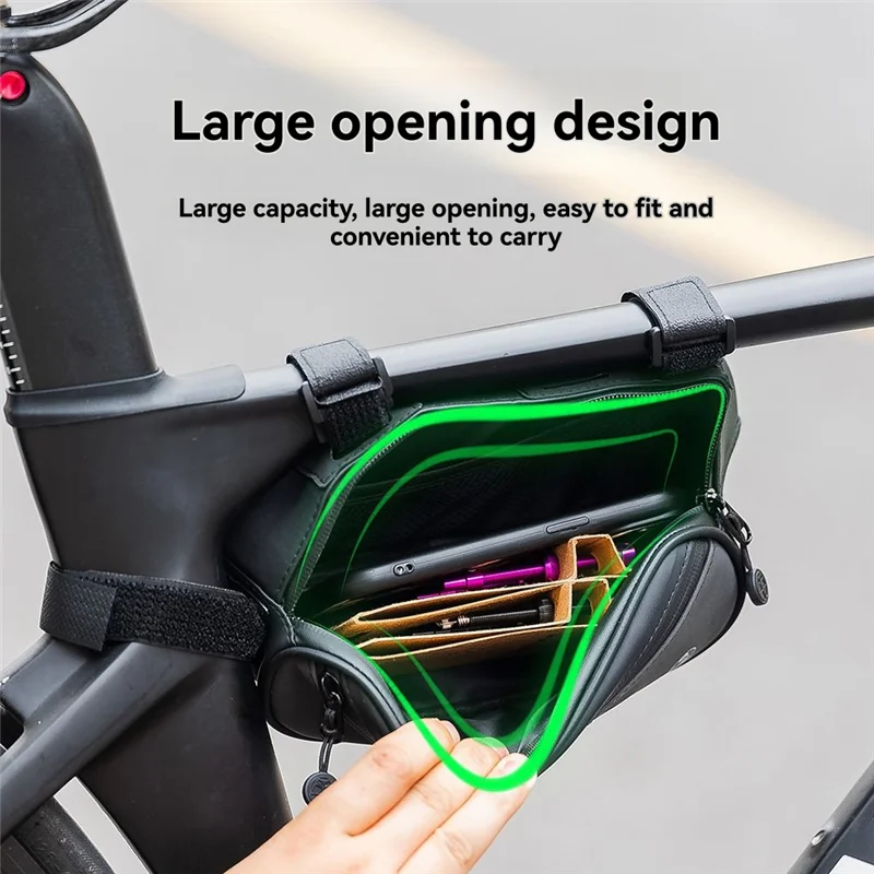 B48B-حقيبة مقود الدراجة 1.9L أنبوب أمامي علوي لحقيبة الدراجة إطار محمول للدراجات الجبلية وركوب الدراجات على الطرق