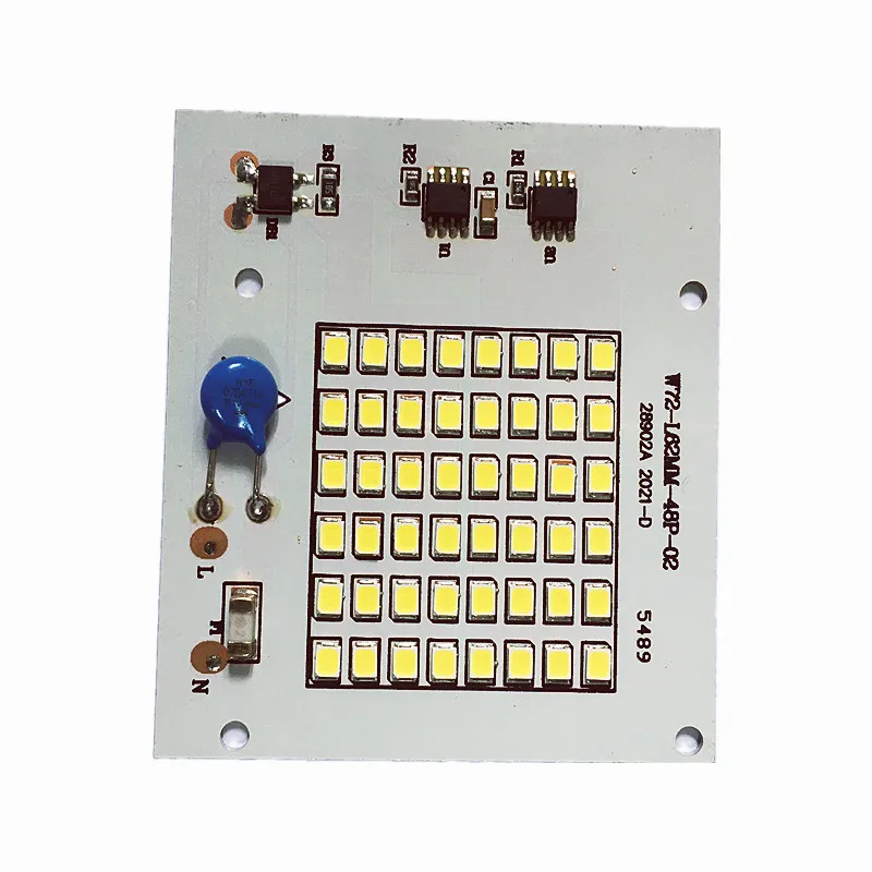 LED COB الكاشف لوحة وحدة SMD 2835 10 واط 20 واط 30 واط 50 واط 100 واط AC220V LED مصباح أبيض 6000-6500 كيلو 5 قطعة