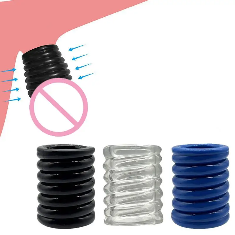 Male Penis Lock Cock Ring Bondage Erection Ball Ring Delay Ejaculation Reusable Enlargement Ball Stretcher Sex Toy For Man view 2