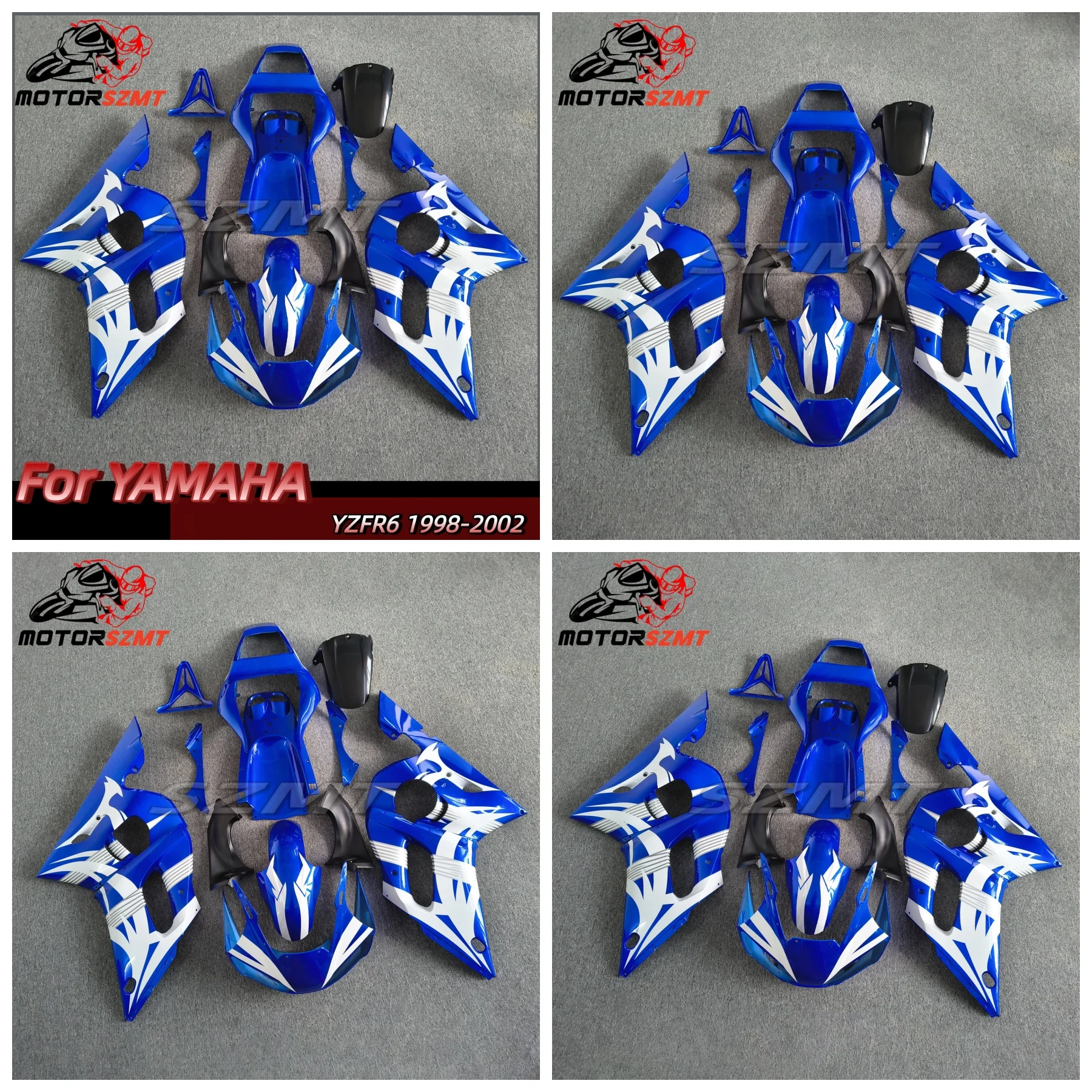 Motorcycle Accessories For YAMAHA YZF-R6 R6 1998 1999 2000 2001 2002 Carbon Painted Look Retrofit Parts Fairing Fenders Panels