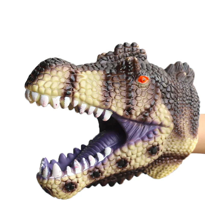 Handpoppen Dinosaurus hoofd Model Speelgoed T-Rex Dino Jurass Shark Park Poppen Dinosaur Worlds Zachte Knuffel voor Jongens Kids geschenken