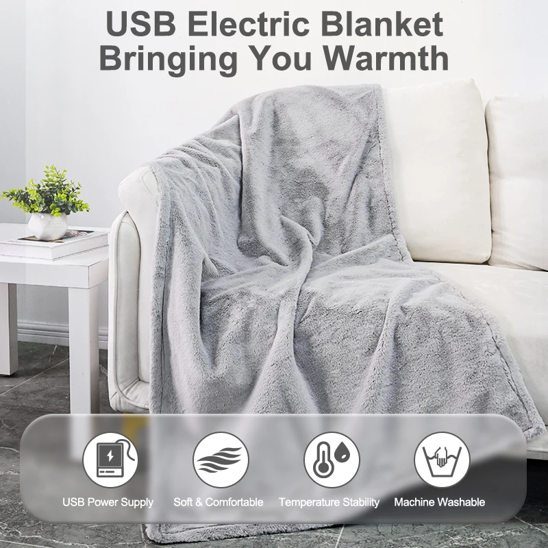 Luxury Fluffy Oversized Electric Heated Throw Blanket Soft Faux Fur Warm Winter,Lightweight Rapid Heating Blanket,Wholesale