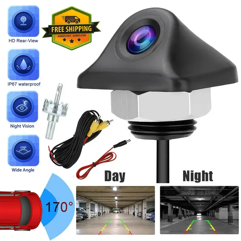 5 inch LCD Rear View Mirror Monitor Reversing Backup Camera Kit for Car MPV RV SUV Parking Easy Installation