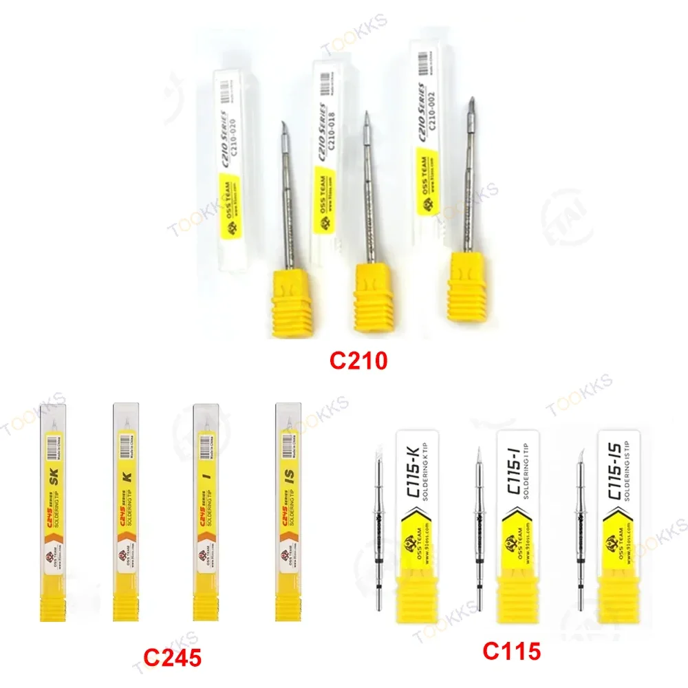 Punte per saldatore OSS C115/C210/T245 Punta universale C245 C210 C115 compatibile SUGUN Maant GVM OSS Maniglia per stazione di saldatura