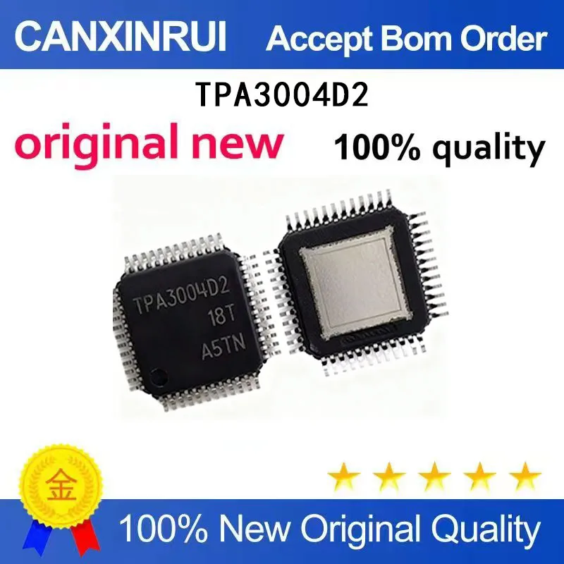 

(5-100 Pieces) TPA3004D2 PHP PHPR silk screen TPA3004D2 patch HTQFP48 audio amplifier chip