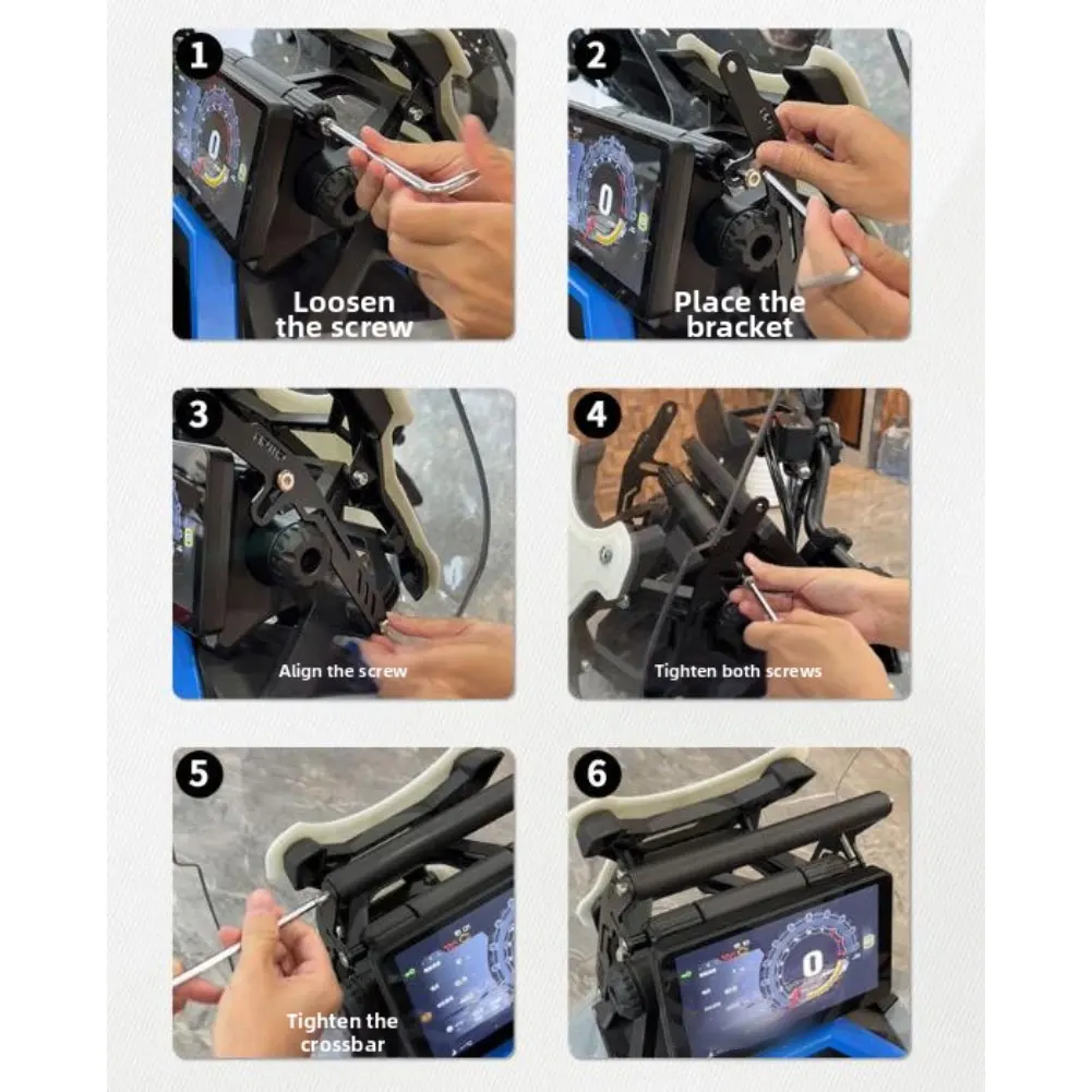 For Zontes for 368G Motorcycle Navigation Bracket with Thick Reinforced Frame Built for Stability and Vibration Minimization