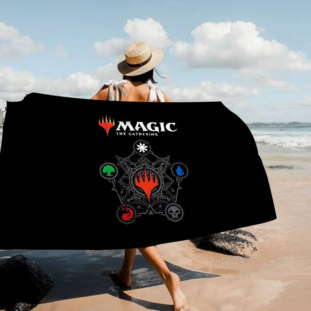 ゲーマー M-マジック ザ ギャザリング アニメ ビッグマイクロファイバービーチタオル 速乾タオル サンドビーチタオル プールタオル プールヨガ用