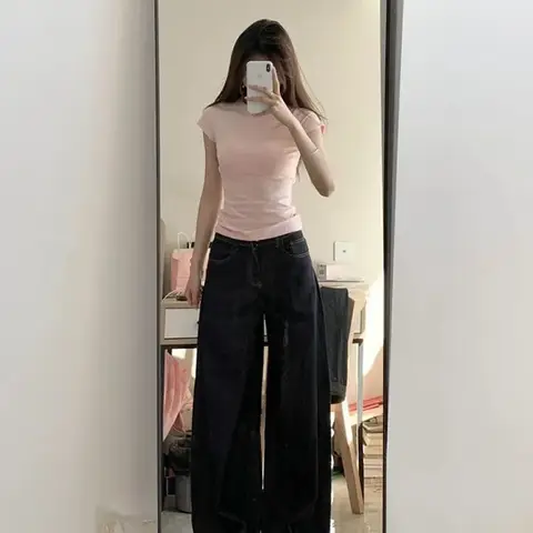 सॉलिड बेसिक शॉर्ट स्लीव टी-शर्ट महिलाओं के लिए समर कैज़ुअल सिंपलिसिटी ब्लैक व्हाइट ओ-नेक टी शर्ट महिलाओं के लिए कोरियन कॉटन टाइट टी शर्ट 10 best sales सूती शर्ट - №6